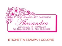 Etichette adesive per fioristi, fiorai e vivaisti grandi (mm 60x31) (cod.8G)